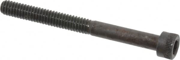 Made in USA - #8-32 UNC Hex Socket Drive, Socket Cap Screw - Alloy Steel, Black Oxide Finish, Partially Threaded, 1-3/4" Length Under Head - Americas Industrial Supply