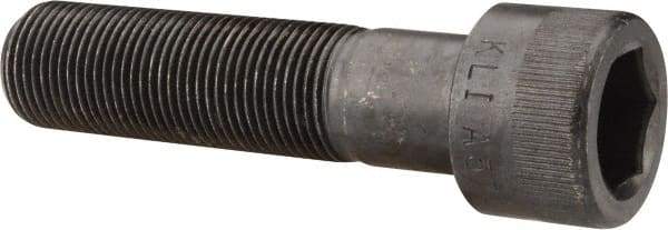 Made in USA - 7/8-14 UNF Hex Socket Drive, Socket Cap Screw - Alloy Steel, Black Oxide Finish, Partially Threaded, 3-1/2" Length Under Head - Americas Industrial Supply