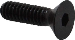 Made in USA - 1/4-20 UNC Hex Socket Drive, 82° Flat Screw - Alloy Steel, Black Oxide Finish, Fully Threaded, 7/8" OAL - Americas Industrial Supply