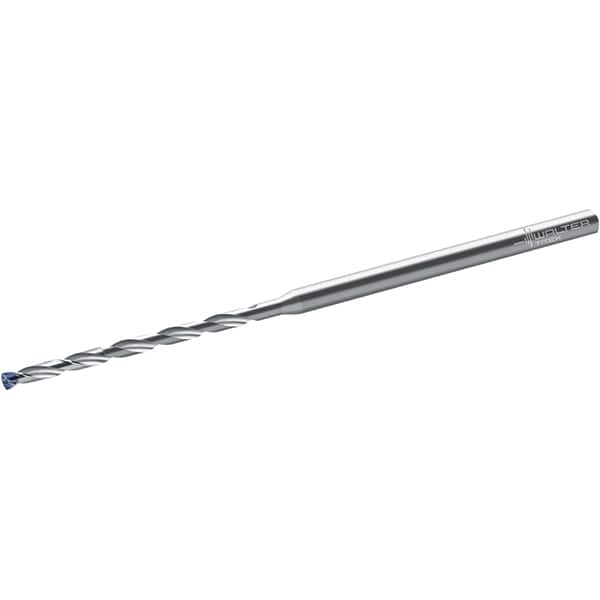 Walter-Titex - 2.9mm, 140° Point, Solid Carbide Micro Drill Bit - 83mm OAL, 45mm Flute Length, 3mm Shank Diam, Series A6589AMP - Americas Industrial Supply