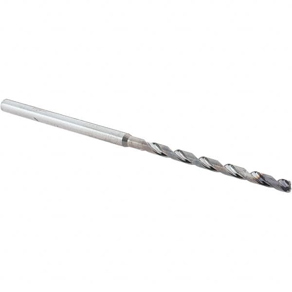 Walter-Titex - 3/32", 140° Point, Solid Carbide Micro Drill Bit - 77mm OAL, 37mm Flute Length, 3mm Shank Diam, Series A6589AMP - Americas Industrial Supply