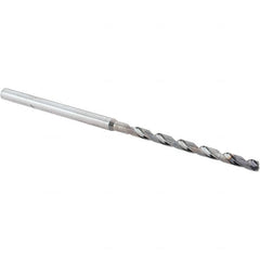 Walter-Titex - 3/32", 140° Point, Solid Carbide Micro Drill Bit - 77mm OAL, 37mm Flute Length, 3mm Shank Diam, Series A6589AMP - Americas Industrial Supply