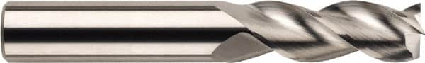 SGS - 16mm, 32mm LOC, 16mm Shank Diam, 92mm OAL, 3 Flute, Solid Carbide Square End Mill - Single End, TiB2 Finish, Spiral Flute, 38° Helix, Centercutting, Right Hand Cut, Right Hand Flute, Series 43M - Americas Industrial Supply