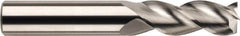 SGS - 1", 1-1/4" LOC, 1" Shank Diam, 6" OAL, 3 Flute, Solid Carbide Square End Mill - Single End, Uncoated, Spiral Flute, 38° Helix, Centercutting, Right Hand Cut, Right Hand Flute, Series 43L - Americas Industrial Supply