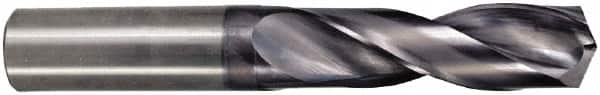 M.A. Ford - 21/64" 142° Spiral Flute Solid Carbide Screw Machine Drill Bit - ALtima Finish, Right Hand Cut, 1-11/16" Flute Length, 3-1/2" OAL, Straight Shank - Americas Industrial Supply