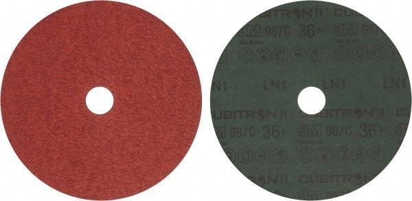 3M - 7" Diam 7/8" Hole 36 Grit Fiber Disc - Very Coarse Grade, Ceramic, 8,600 Max RPM, Series 987C - Americas Industrial Supply