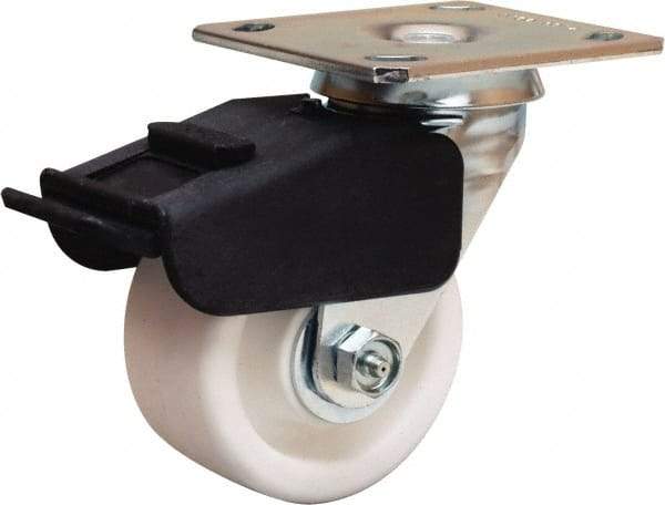Hamilton - 4" Diam x 2" Wide x 5-5/8" OAH Top Plate Mount Swivel Caster - Polyolefin, 550 Lb Capacity, Delrin Bearing, 4 x 4-1/2" Plate - Americas Industrial Supply