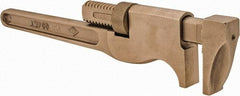 Ampco - 15" Aluminum Bronze Alloy Monkey Wrench - 2-13/16" Pipe Capacity - Americas Industrial Supply