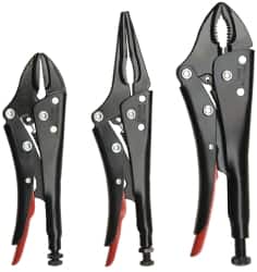 Proto - 3 Piece Locking Plier Set - Comes in Pouch - Americas Industrial Supply