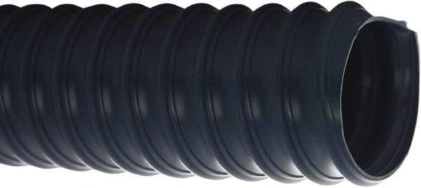 Flexaust - 10" ID, 3 Hg Vac Rating, 8 psi, PVC Vacuum & Duct Hose - 25' Long, Blue, 9.92" Bend Radius, 20 to 160°F - Americas Industrial Supply