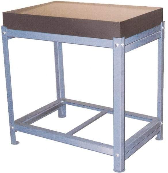 Value Collection - 24" Long x 18" Wide x 36" High, Granite & Steel Inspection Surface Plate Stand with Surface Plate - Includes 640-0140 Surface Plate, 640-1010 Stand - Americas Industrial Supply