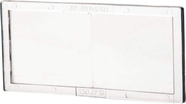 Jackson Safety - 4-1/4" Wide x 2" High, Plastic Magnifier Plate - Clear, Horizontal Mount - Americas Industrial Supply