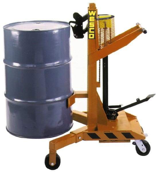 Wesco Industrial Products - 1,100 Lb Load Capacity, 55 Gal Drum Transporter - For 55 Gal Drums - Americas Industrial Supply