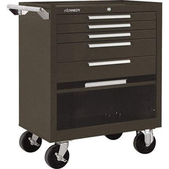 Kennedy - 5 Drawer 1,400 Lb Capacity Steel Tool Roller Cabinet - 29" Wide x 35" High x 20" Deep, Brown - Americas Industrial Supply
