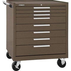 Kennedy - 8 Drawer 1,400 Lb Capacity Steel Tool Roller Cabinet - 34" Wide x 40" High x 20" Deep, Brown - Americas Industrial Supply