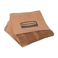 Rubbermaid - Brown, Waxed Kraft Paper, Wax-Lined Hazardous Waste Paper Bag - 3-3/4" Wide x 9 7/8" High - Americas Industrial Supply