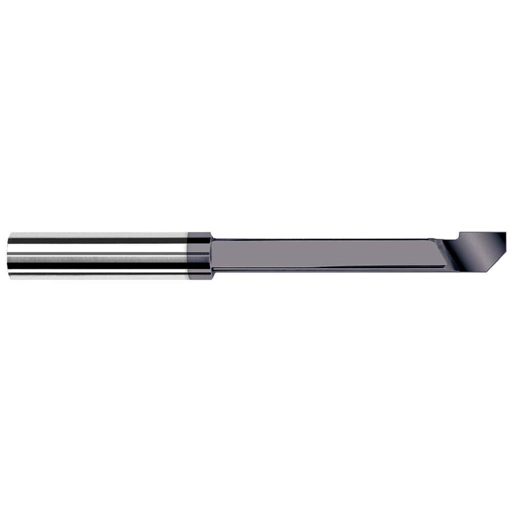 Boring Bar: 0.092″ Min Bore, 1/2″ Max Depth, Right Hand Cut, Solid Carbide 1/8″ Shank Dia, 1-1/2″ OAL