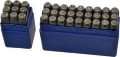 Value Collection - 36 Piece, 1/4" Character Steel Stamp Set - Letters & Figures, Economy - Americas Industrial Supply