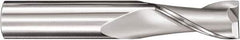 SGS - 2mm, 6.3mm LOC, 3mm Shank Diam, 38mm OAL, 2 Flute, Solid Carbide Square End Mill - Single End, TiCN Finish, Spiral Flute, 30° Helix, Centercutting, Right Hand Cut, Right Hand Flute, Series 3M - Americas Industrial Supply