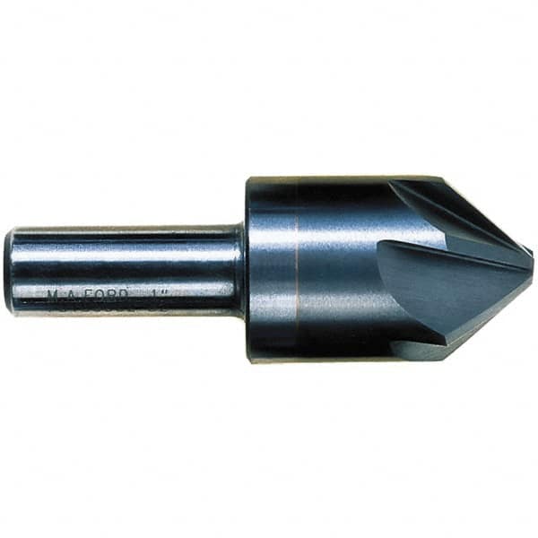 M.A. Ford - 1/2" Head Diam, 3/8" Shank Diam, 6 Flute 90° Solid Carbide Countersink - Americas Industrial Supply