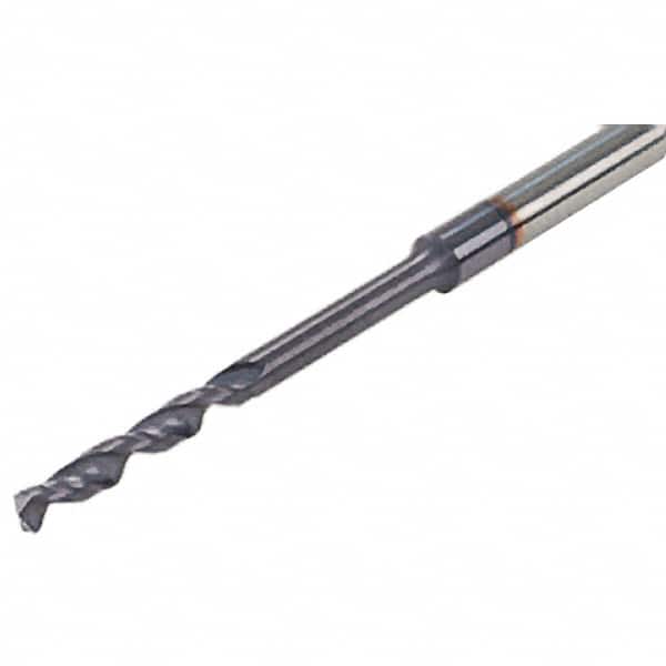 Iscar - 2.2mm 140° Solid Carbide Jobber Drill - TiAlN Finish, Right Hand Cut, Spiral Flute, Straight Shank, 60mm OAL, Standard Point - Americas Industrial Supply