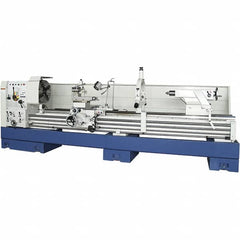 Summit - 28-1/2" Swing, 120" Between Centers, 120 Volt, Triple Phase Toolroom Lathe - 6MT Taper, 15 hp, 20 to 1,250 RPM, 4-1/8" Bore Diam, 48" Deep x 70" High x 187" Long - Americas Industrial Supply