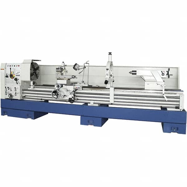 Summit - 33" Swing, 160" Between Centers, 120 Volt, Triple Phase Toolroom Lathe - 5MT Taper, 15 hp, 13 to 800 RPM, 6-1/8" Bore Diam, 54" Deep x 68" High x 244" Long - Americas Industrial Supply