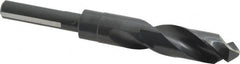 Chicago-Latrobe - 13/16" Drill, 118° Point, High Speed Steel Silver Deming & Reduced Shank Drill Bit - Oxide Finish, 6" OAL, Flats on Shank, 3-1/8" Flute Length, Right Hand Cut, Split Point, Spiral Flute, Regular Spiral - Americas Industrial Supply