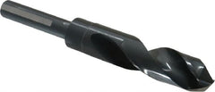Chicago-Latrobe - 27/32" Drill, 118° Point, High Speed Steel Silver Deming & Reduced Shank Drill Bit - Oxide Finish, 6" OAL, Flats on Shank, 3-1/8" Flute Length, Right Hand Cut, Split Point, Spiral Flute, Regular Spiral - Americas Industrial Supply