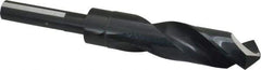 Chicago-Latrobe - 29/32" Drill, 118° Point, High Speed Steel Silver Deming & Reduced Shank Drill Bit - Oxide Finish, 6" OAL, Flats on Shank, 3-1/8" Flute Length, Right Hand Cut, Split Point, Spiral Flute, Regular Spiral - Americas Industrial Supply
