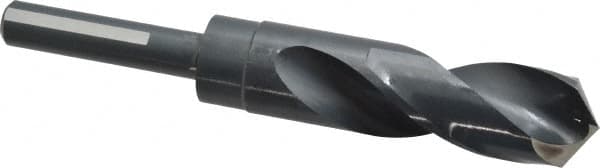 Chicago-Latrobe - 63/64" Drill, 118° Point, High Speed Steel Silver Deming & Reduced Shank Drill Bit - Oxide Finish, 6" OAL, Flats on Shank, 3-1/8" Flute Length, Right Hand Cut, Split Point, Spiral Flute, Regular Spiral - Americas Industrial Supply