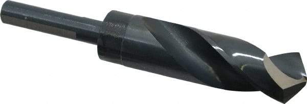 Chicago-Latrobe - 1-1/16" Drill, 118° Point, High Speed Steel Silver Deming & Reduced Shank Drill Bit - Oxide Finish, 6" OAL, Flats on Shank, 3-1/8" Flute Length, Right Hand Cut, Split Point, Spiral Flute, Regular Spiral - Americas Industrial Supply