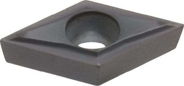 Kennametal - DCGT21.50 LF Grade KC5010 Carbide Turning Insert - TiAlN Finish, 55° Diamond, 1/4" Inscr Circle, 3/32" Thick, 0.0039" Corner Radius - Americas Industrial Supply