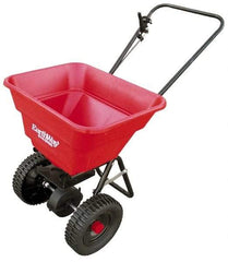 Made in USA - 80 Lb Polyethylene Walk Behind Broadcast Landscape Spreader - 10" Wheels - Americas Industrial Supply