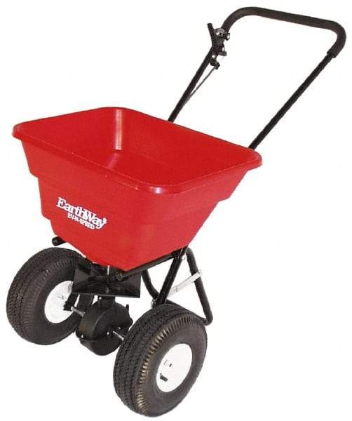 Made in USA - 80 Lb Polyethylene Walk Behind Broadcast Landscape Spreader - 10" Pneumatic Wheels - Americas Industrial Supply