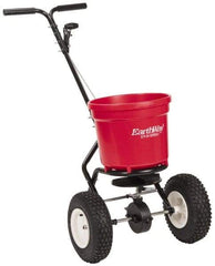 Made in USA - 50 Lb Polyethylene Walk Behind Broadcast Landscape Spreader - 13" Wheels - Americas Industrial Supply