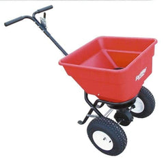 Made in USA - 100 Lb Polyethylene Walk Behind Broadcast Landscape Spreader - 13" Wheels - Americas Industrial Supply