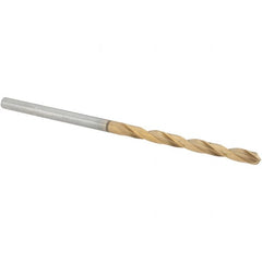 Guhring - 3/32" 118° High Speed Steel Jobber Drill - TiN Finish, Right Hand Cut, Spiral Flute, Straight Shank, 57mm OAL, Standard Point - Americas Industrial Supply