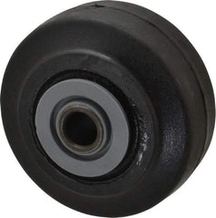 Albion - 3-1/4 Inch Diameter x 1-1/2 Inch Wide, Solid Rubber Caster Wheel - 140 Lb. Capacity, 1-5/8 Inch Hub Length, 1/2 Inch Axle Diameter, Roller Bearing - Americas Industrial Supply