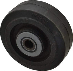 Albion - 4 Inch Diameter x 1-1/2 Inch Wide, Solid Rubber Caster Wheel - 250 Lb. Capacity, 1-5/8 Inch Hub Length, 1/2 Inch Axle Diameter, Roller Bearing - Americas Industrial Supply