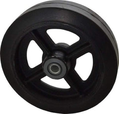Albion - 8 Inch Diameter x 2 Inch Wide, Solid Rubber Caster Wheel - 500 Lb. Capacity, 2-3/16 Inch Hub Length, 3/4 Inch Axle Diameter, Roller Bearing - Americas Industrial Supply