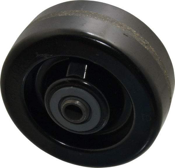 Albion - 5 Inch Diameter x 2 Inch Wide, Phenolic Caster Wheel - 1,200 Lb. Capacity, 2-3/16 Inch Hub Length, 1/2 Inch Axle Diameter, Roller Bearing - Americas Industrial Supply