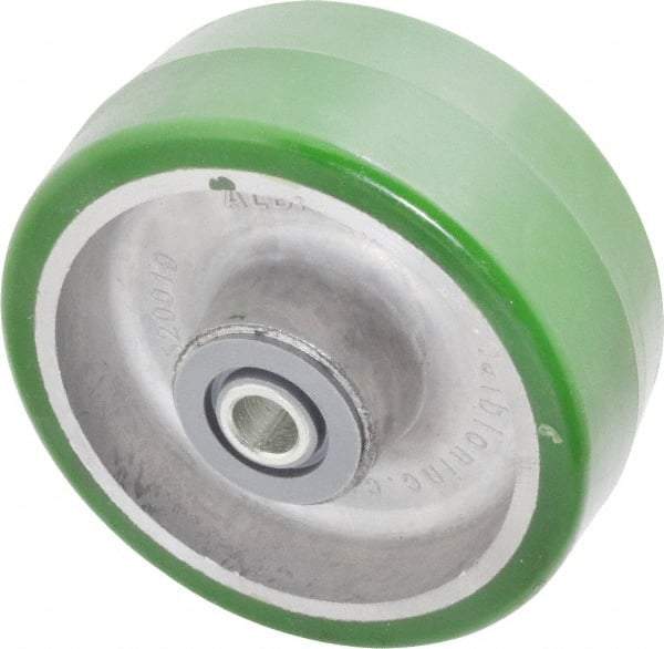 Albion - 5 Inch Diameter x 2 Inch Wide, Polyurethane Caster Wheel - 1,050 Lb. Capacity, 2-7/16 Inch Hub Length, 1/2 Inch Axle Diameter, Roller Bearing - Americas Industrial Supply