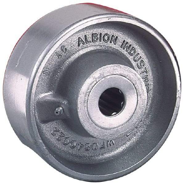 Albion - 6 Inch Diameter x 2-1/2 Inch Wide, Forged Steel Caster Wheel - 4,000 Lb. Capacity, 3-1/4 Inch Hub Length, 1 Inch Axle Diameter, Roller Bearing - Americas Industrial Supply