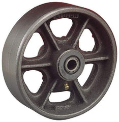 Albion - 8 Inch Diameter x 3 Inch Wide, Cast Iron Caster Wheel - 2,500 Lb. Capacity, 3-1/4 Inch Hub Length, 1-1/4 Inch Axle Diameter, Roller Bearing - Americas Industrial Supply