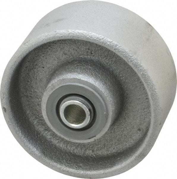 Albion - 4 Inch Diameter x 2 Inch Wide, Cast Iron Caster Wheel - 1,000 Lb. Capacity, 2-3/16 Inch Hub Length, 1/2 Inch Axle Diameter, Roller Bearing - Americas Industrial Supply