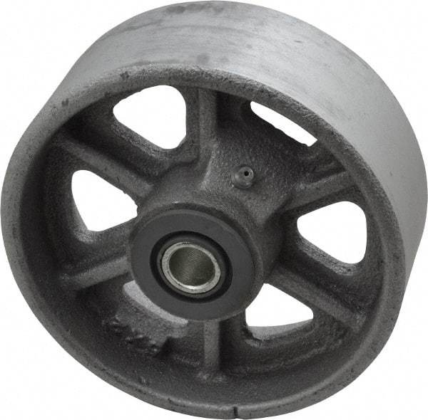 Albion - 5 Inch Diameter x 2 Inch Wide, Cast Iron Caster Wheel - 1,300 Lb. Capacity, 2-3/16 Inch Hub Length, 1/2 Inch Axle Diameter, Roller Bearing - Americas Industrial Supply