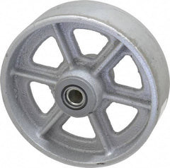 Albion - 6 Inch Diameter x 2 Inch Wide, Cast Iron Caster Wheel - 1,400 Lb. Capacity, 2-3/16 Inch Hub Length, 3/4 Inch Axle Diameter, Roller Bearing - Americas Industrial Supply