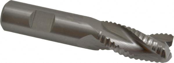 Kennametal - 3/4" Diam, Extra Coarse Pitch, 1-1/2" LOC, 3 Flute Solid Carbide Roughing Square End Mill - Uncoated, 4" OAL, 3/4" Shank Diam, Single End, Centercutting, 37° Helix - Americas Industrial Supply