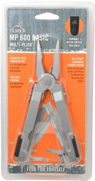 Gerber - 14 Piece, Multi-Tool Set - 6-1/2" OAL, 5" Closed Length - Americas Industrial Supply